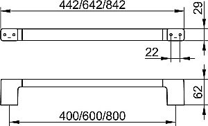 Полотенцедержатель KEUCO MOLL 12701010800 хром купить в интернет-магазине сантехники Sanbest