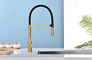 Смеситель для кухни Paulmark Halt Ha214021-BG матовое золото купить в интернет-магазине сантехники Sanbest