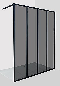 Душевое ограждение Jacob Delafon Nouvelle Vague 160 стекло тонированое/профиль черный купить в интернет-магазине Sanbest