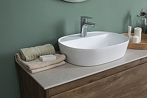 Раковина накладная Aquanet Lake-2 50 211287 белая купить в интернет-магазине Sanbest