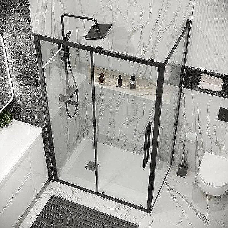 Душевой уголок Grossman Cosmo 120х100 120.K33.02.1210.21.00 стекло прозрачное/профиль черный матовый купить в интернет-магазине Sanbest