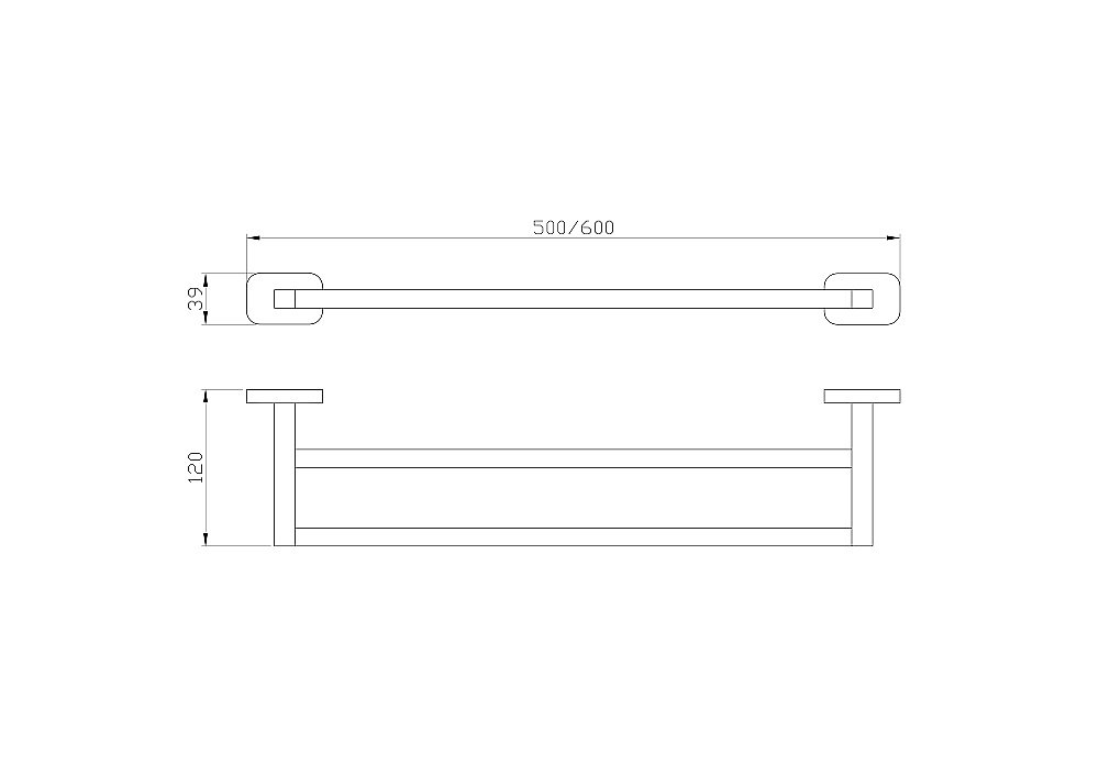 Полотенцедержатель двойной WONZON & WOGHAND GRAFFITY WW-9311-BG брашированное золото купить в интернет-магазине сантехники Sanbest
