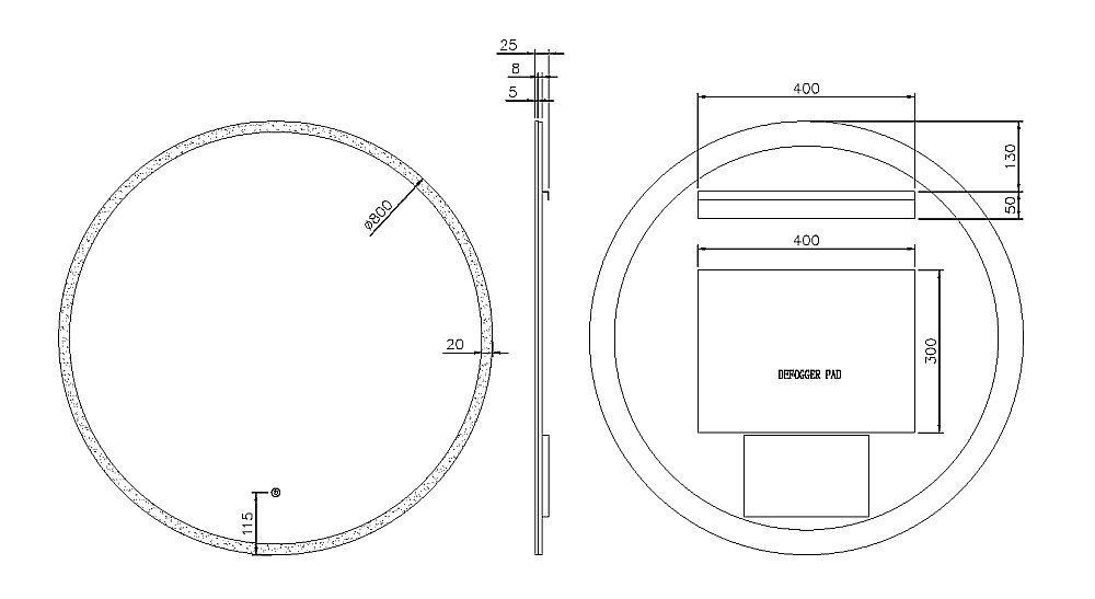 Зеркало Boheme 80 545-80-MG матовое золото в ванную от интернет-магазине сантехники Sanbest
