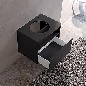 Тумба с раковиной KEUCO STAGELINE 32855970000 65 вулканит матовый для ванной в интернет-магазине Sanbest