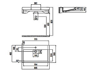 Раковина Creavit Epic 80,5 EP080-0000 белая купить в интернет-магазине Sanbest
