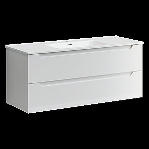 Тумба с раковиной Sancos Norma 2.0 NR2.0120-1W белый глянец для ванной в интернет-магазине Sanbest