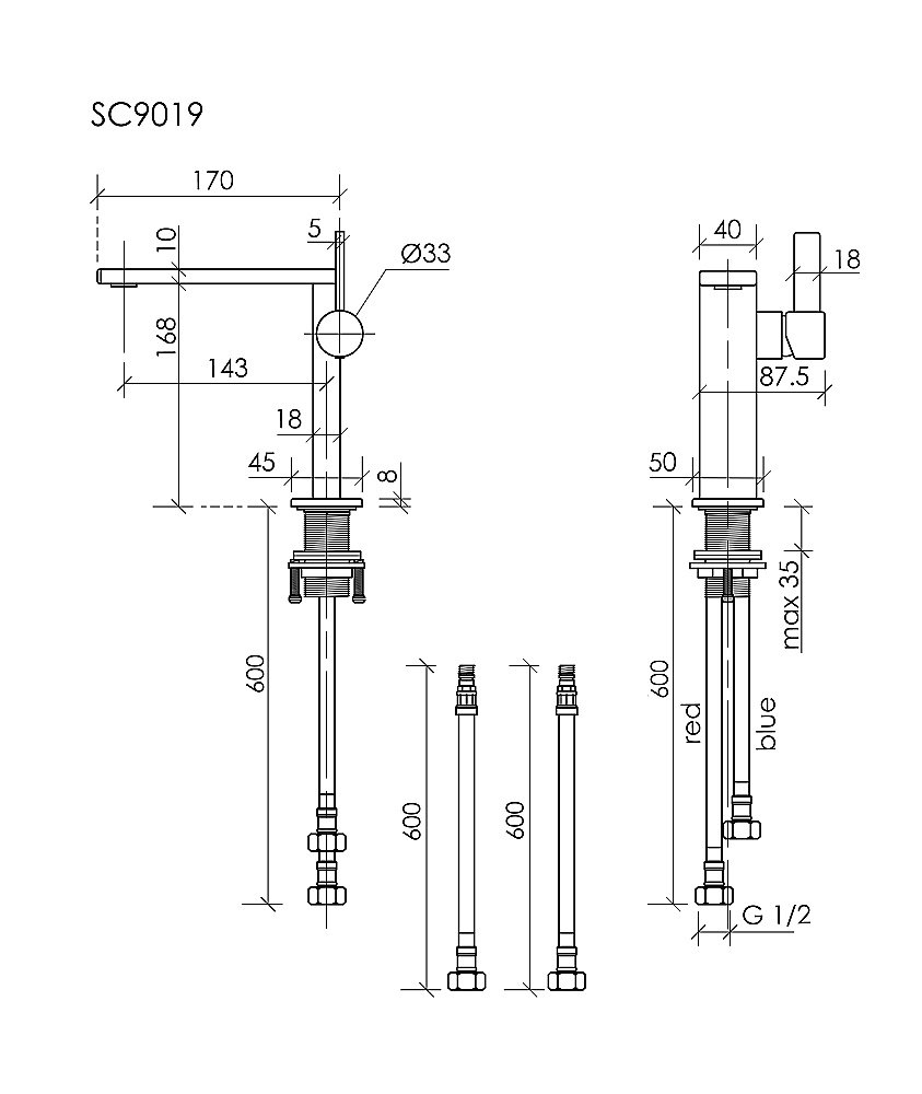 Смеситель для раковины Sancos Linn SC9019CH хром купить в интернет-магазине сантехники Sanbest