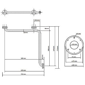 Поручень Bemeta Help 301102033 белый купить в интернет-магазине сантехники Sanbest