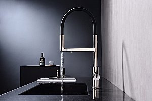 Смеситель для кухни Paulmark Tornado To213402-BS брашированная сталь купить в интернет-магазине сантехники Sanbest