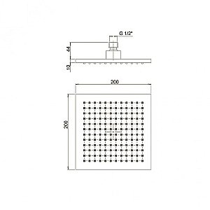 Верхний душ PAINI 50CR759TCASQE хром купить в интернет-магазине сантехники Sanbest