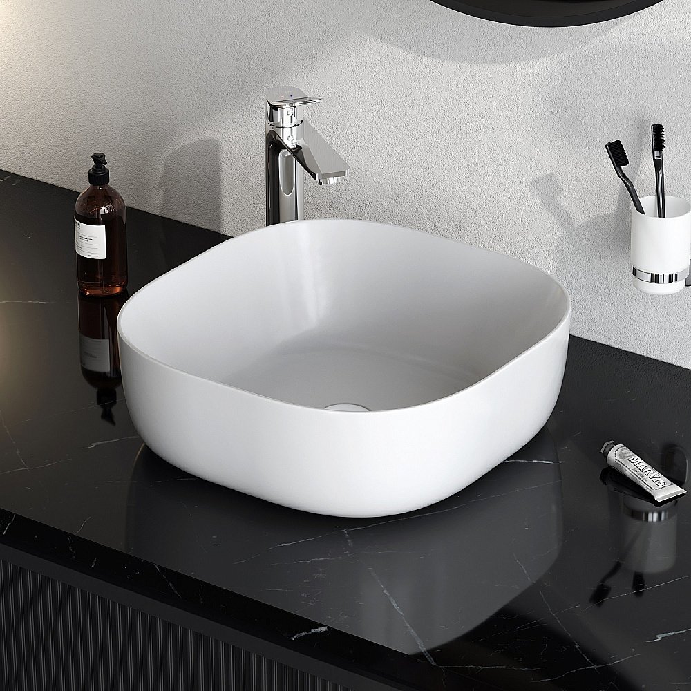 Раковина накладная AM.PM Func 43 M8FWCC30430WG белая купить в интернет-магазине Sanbest