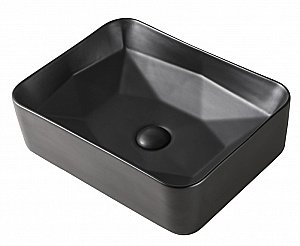 Раковина накладная Orange 47 B02-460mb черная матовая купить в интернет-магазине Sanbest