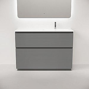 Тумба с раковиной Sancos Folk Floor FL120FLES/FL120FRES Ergraut soft для ванной в интернет-магазине Sanbest