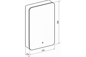 Зеркальный шкаф ART&MAX Lecce 56 черный купить в интернет-магазине сантехники Sanbest