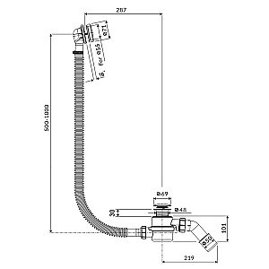 Слив-перелив EXCELLENT Moli ARIN.3210CR хром купить в интернет-магазине сантехники Sanbest