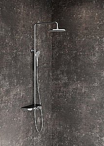 Душевая система Ravak Termo 300 TE 094.02/150 хром/полка черная купить в интернет-магазине сантехники Sanbest