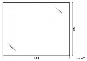 Зеркало BelBagno SPC-AL-1000-800 Nero в ванную от интернет-магазине сантехники Sanbest