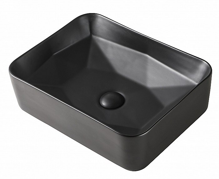 Раковина накладная Orange 47 B02-460mb черная матовая купить в интернет-магазине Sanbest