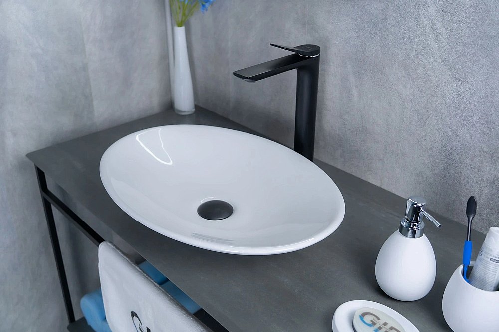 Раковина накладная Gid Lago 50 N9022 51110 белая купить в интернет-магазине сантехники Sanbest