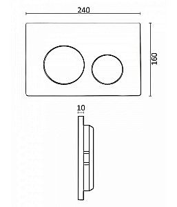 Кнопка для инсталляции Agger APB0144 черная матовая купить в интернет-магазине сантехники Sanbest
