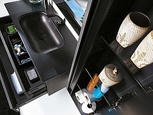 Тумба с раковиной Armadi Art Vallessi 100 антрацит матовый для ванной в интернет-магазине Sanbest