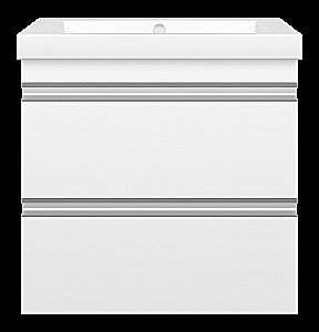 Тумба с раковиной Misty Ингрид - 60 П-Инг-01060-011П2Я белая для ванной в интернет-магазине Sanbest