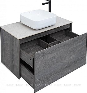 Тумба с раковиной Aquanet Nova Lite 90 дуб рошелье (1 ящик) для ванной в интернет-магазине Sanbest