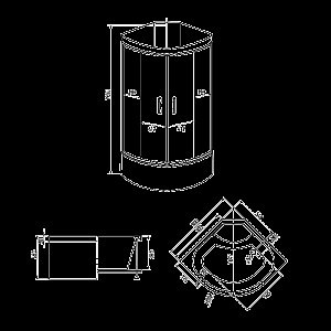 Душевая кабина Alex Baitler 90х90 ER3509TPE-C4-RUS стекло тонированное/профиль хром купить в интернет-магазине Sanbest