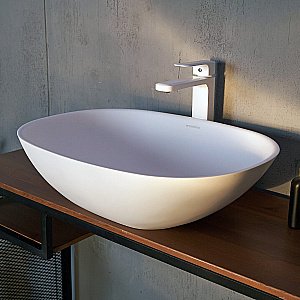 Раковина накладная Montebianco LORETO CINQUE 12023 белая матовая купить в интернет-магазине Sanbest