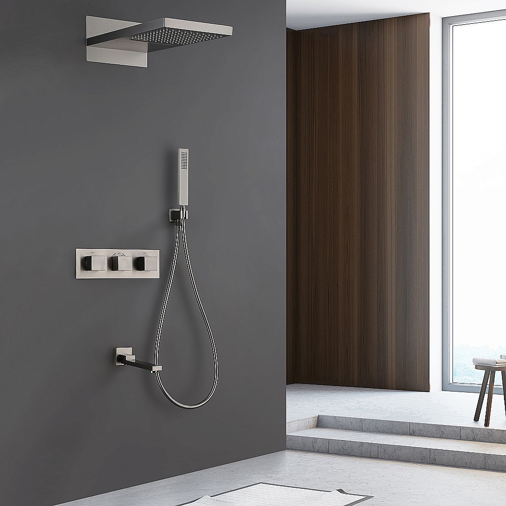 Душевая система Abber Daheim AF8253SP сатин купить в интернет-магазине сантехники Sanbest