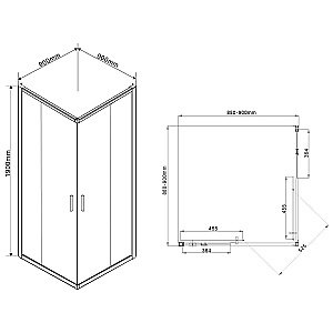 Душевой уголок Vincea Garda VSS-1G900CL 90x90 стекло прозрачное/профиль хром купить в интернет-магазине Sanbest