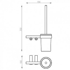 Ершик для туалета Abber Osten 316 AA1832BG брашированное золото купить в интернет-магазине сантехники Sanbest