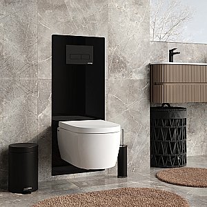 Инсталляция для унитаза WasserKraft Abens 20TLT.010.ME.BL.MB03 черная панель/кнопка черная матовая купить в интернет-магазине сантехники Sanbest