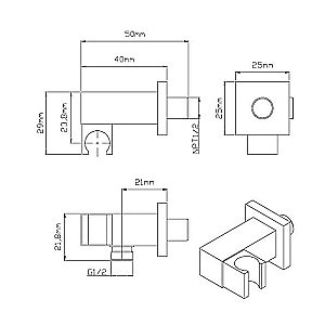 Подключения для шланга Vincea VSC-41BG золото купить в интернет-магазине сантехники Sanbest