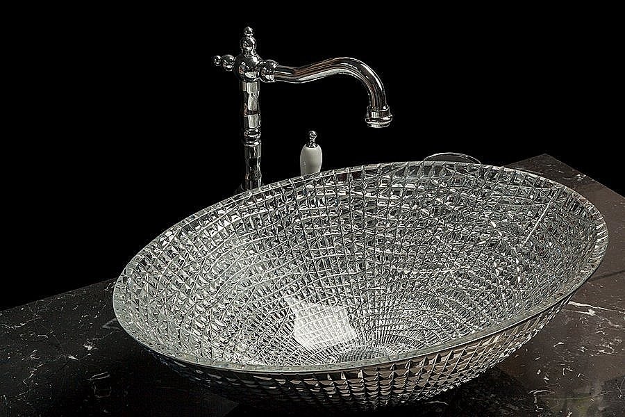 Раковина хрустальная Armadi Art NeoArt 51 815 серебро купить в интернет-магазине Sanbest