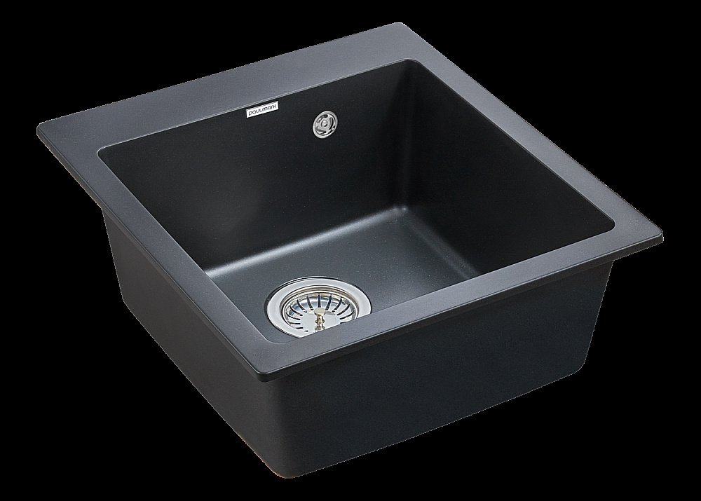 Мойка кухонная Paulmark Zemar PM104651-BLM Черная купить в интернет-магазине сантехники Sanbest