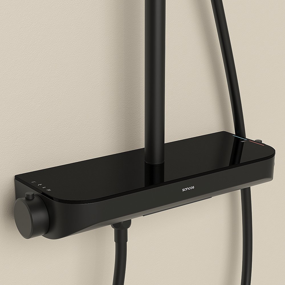 Душевая система Sancos Teo SC11002MB черный матовый купить в интернет-магазине сантехники Sanbest