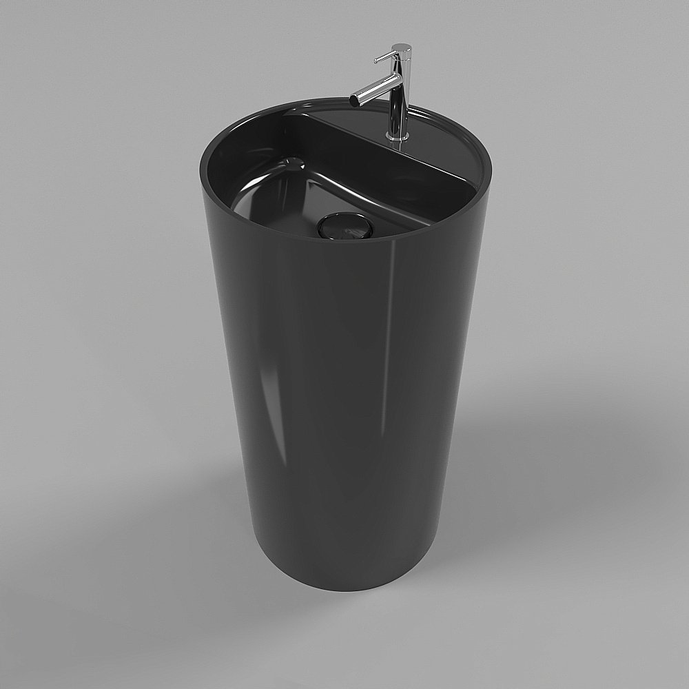 Раковина напольная WhiteCross Pantheon 43 0708.043043.101 черная купить в интернет-магазине Sanbest