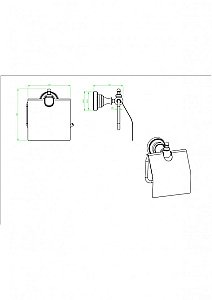 Держатель для туалетной бумаги CeramaLux Elegance 95807 черный матовый купить в интернет-магазине сантехники Sanbest