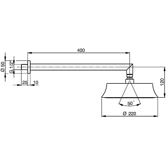 Верхний душ Cisal CHERIE DS01360024 D220 золото купить в интернет-магазине сантехники Sanbest