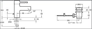 Cмеситель для раковины Jacob Delafon CUFF E37041-CP купить в интернет-магазине сантехники Sanbest