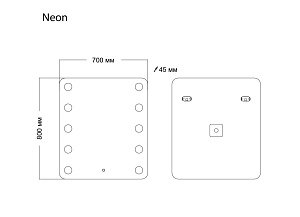 Зеркало GROSSMAN Neon 147080 70x80 в ванную от интернет-магазине сантехники Sanbest