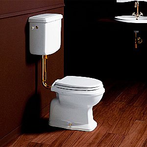 Унитаз с низким бачком с боковой ручкой Simas Arcade AR801 золото купить в интернет-магазине Sanbest