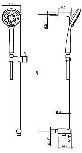 Душевая гарнитура Gattoni Programma doccia 1088/PD купить в интернет-магазине сантехники Sanbest