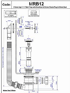 Слив-перелив для ванны Эстет McAlpine Mrb12 ФР-00008267 золото купить в интернет-магазине сантехники Sanbest