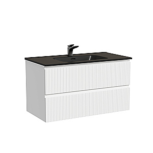 Тумба с раковиной Sancos Snob R 90 SNR90W белая матовая для ванной в интернет-магазине Sanbest