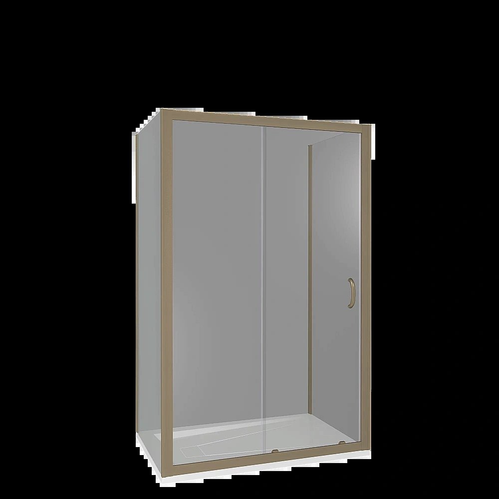 Душевой уголок Good Door JAZZ WTW+SP+SP 110х80 стекло прозрачное/профиль золото купить в интернет-магазине Sanbest