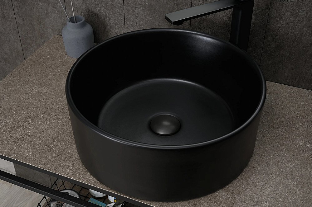 Раковина накладная Gid Esfera 40 Bm9011 53368 черная матовая купить в интернет-магазине Sanbest