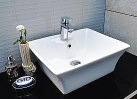 Раковина накладная Gid Geometrico 49 N9108 51121 белая купить в интернет-магазине Sanbest