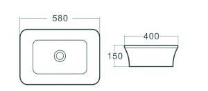 Раковина SantiLine 58 SL-2105 белая купить в интернет-магазине Sanbest